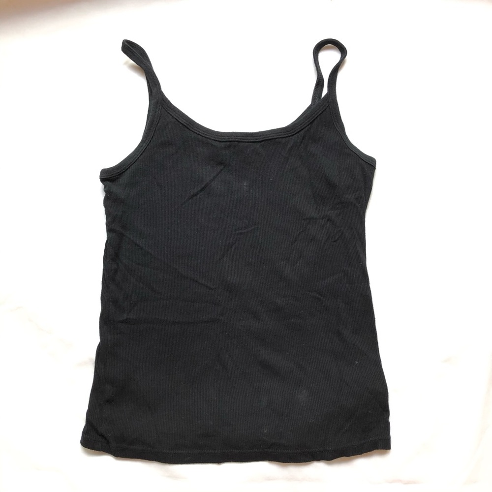 Topshop Ribbed Black Tank Top